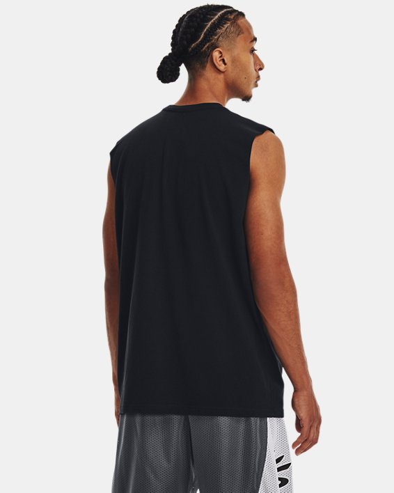 Men's Curry Sleeveless T-Shirt, Black, pdpMainDesktop image number 1